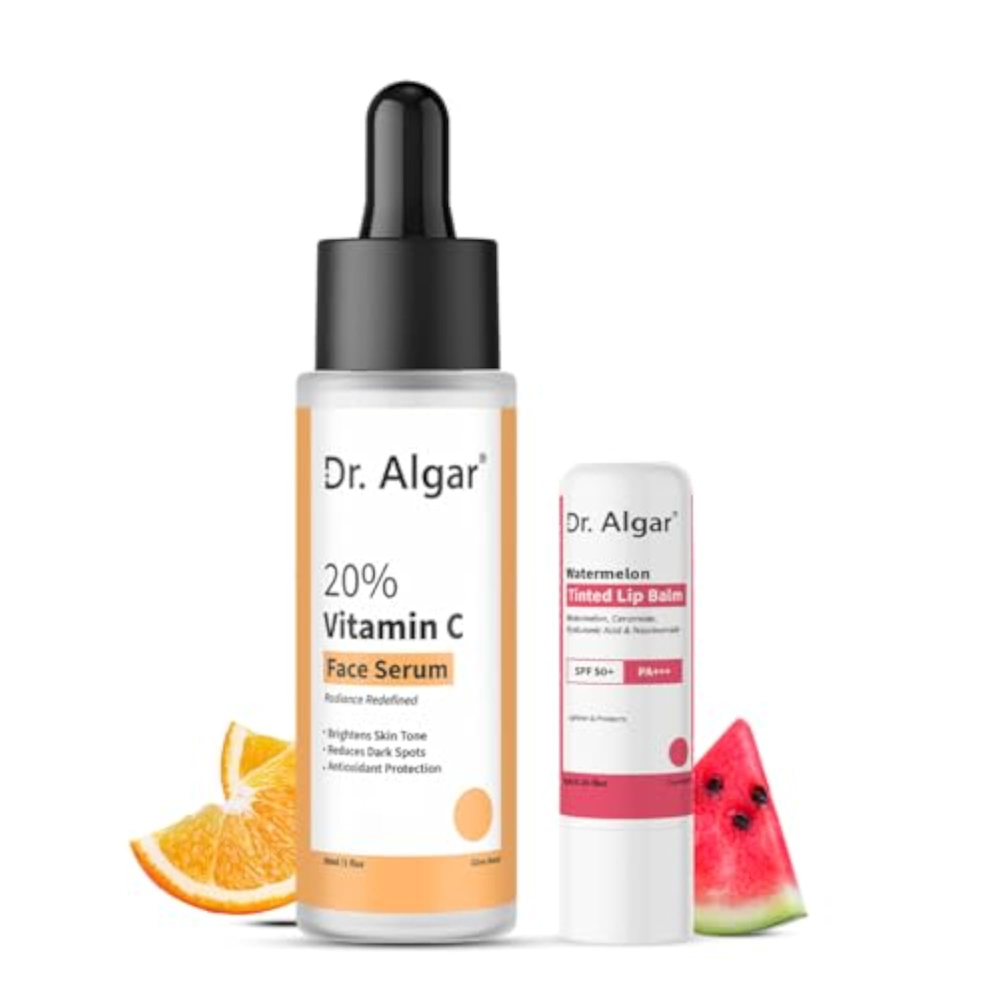 Vitamin C Face Serum and Watermelon Lip Balm Combo
